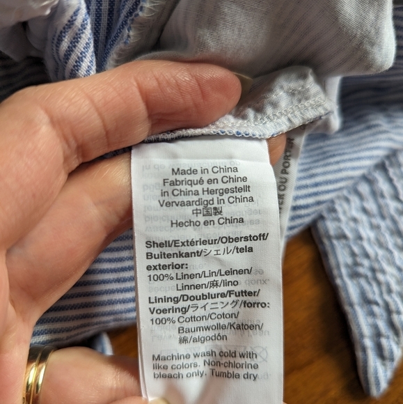 J. Crew linen stripped jumpsuit 2 - Picture 10 of 13